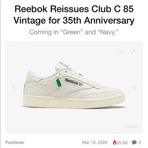 reebok club c 85 35th anniversary sneaker size W8.5/M7
